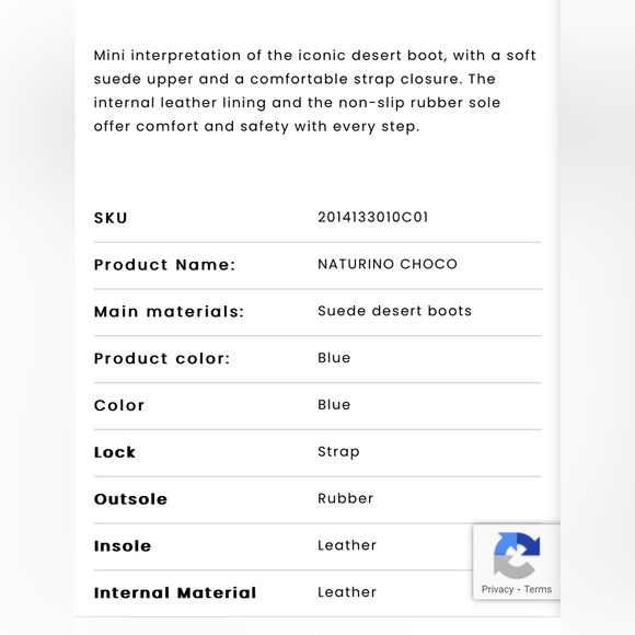 NWT NATURINO CHOCO Suede Desert Boots in Blue - Picture 7 of 15